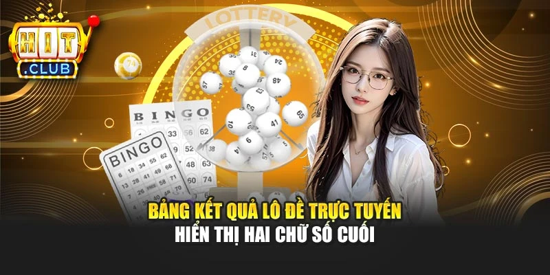 Bảng kết quả lô đề trực tuyến hiển thị hai chữ số cuối